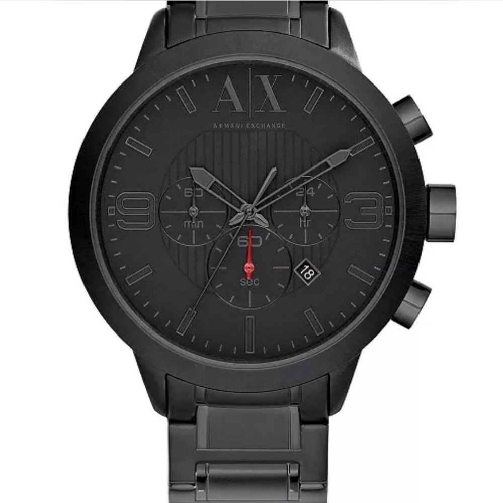 A|X Armani Exchange | Men's Chronograph Black Stainless Steel Bracelet Watch